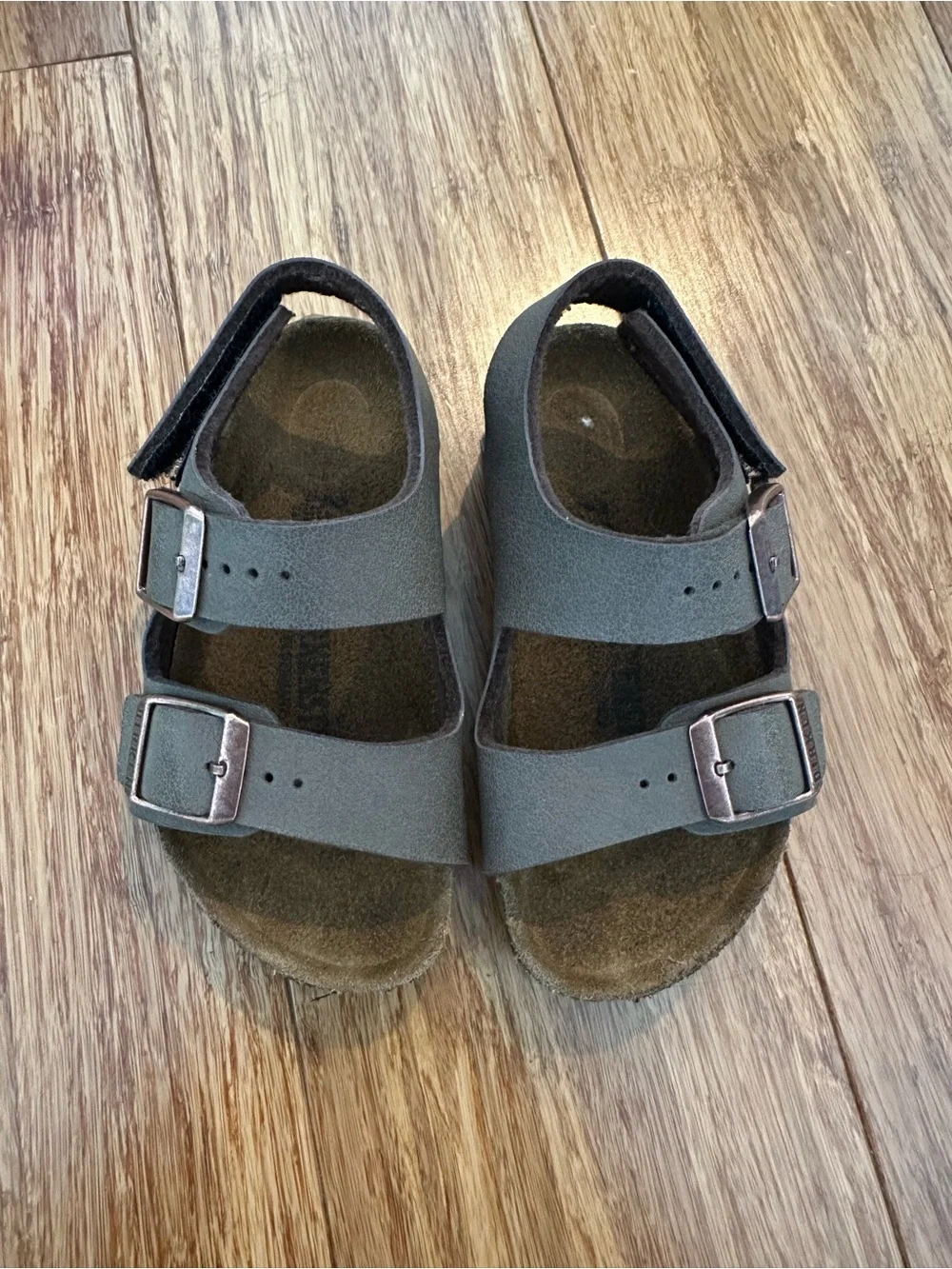 Birkenstock Toddler Taupe Double-Strap Buckle Sandals